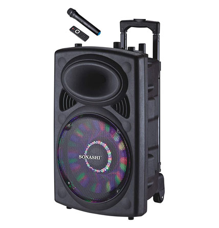 SY-12A 12 Inch Rechargeable Trolley Speaker Black SPS-7812RT