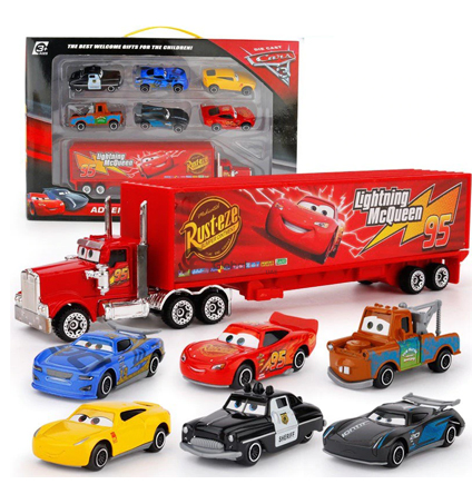 Pixar Cars Lightning McQueen with Mack Truck Collectible
