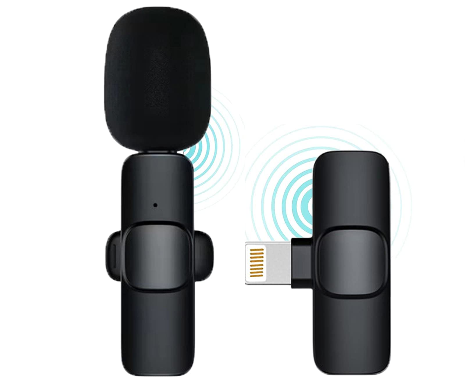 Bentifar Wireless Lavalier Microphone for iPhone iPad Mini Mic for YouTube Facebook Live Stream TikTok Vlog Zoom Video Recording - Noise Reduction/No APP & Bluetooth Needed (Lightning)
