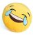 Emoji Smiley Emotion Laughing with Cry Round Cushion Pillow Yellow