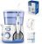 Water Flosser For Teeth Portable Oral Washer Home Professional Dental Care Pulsed Water Flow 10 Water Pressure Adjustment 360° All-Round Cleaning (V300 Blue)
