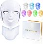Led Facial Light Therapy Skin Care Wrinkles Removal Mask, 7 Colors Treatments Light for Acne to Glowing Face